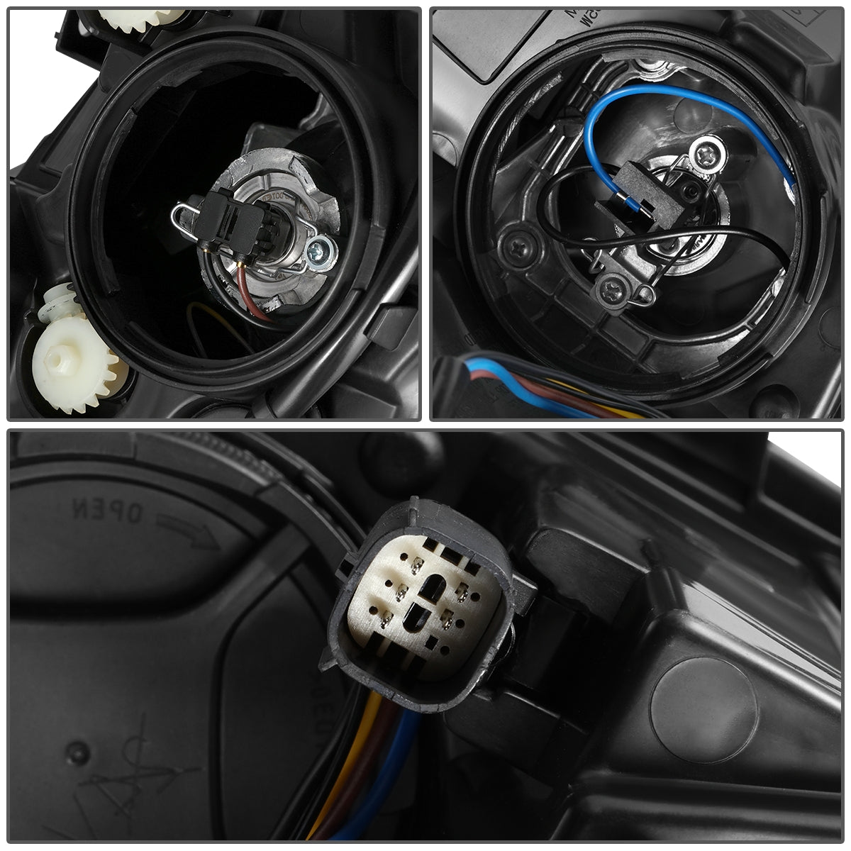 FAROS 19-21 CHEVY MALIBU - USES H7 HIGH / H1 LOW BEAM BULBS - FITS HALOGEN HEADLIGHT MODELS, NOT FOR FACTORY LED HEADLIGHTS - LEFT - OE STYLE - BLACK