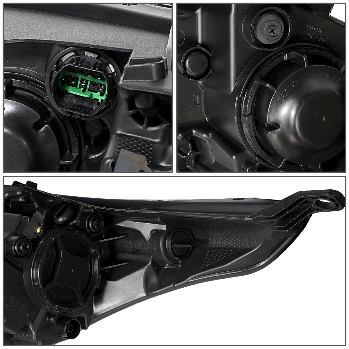 FAROS OE STYLE - 19-21 KIA FORTE - USES H7 HIGH / 9005 LOW BEAM BULBS / 7507 TURN SIGNAL - FITS S, SR PREMIUM, SV MODELS ONLY FITS W/ FACTORY LED HEADLIGHTS ASLO FITS SEDAN MODELS W/ HALOGEN HEADLIGHTS W/O LED DRL - RIGHT - OE STYLE - BLACK