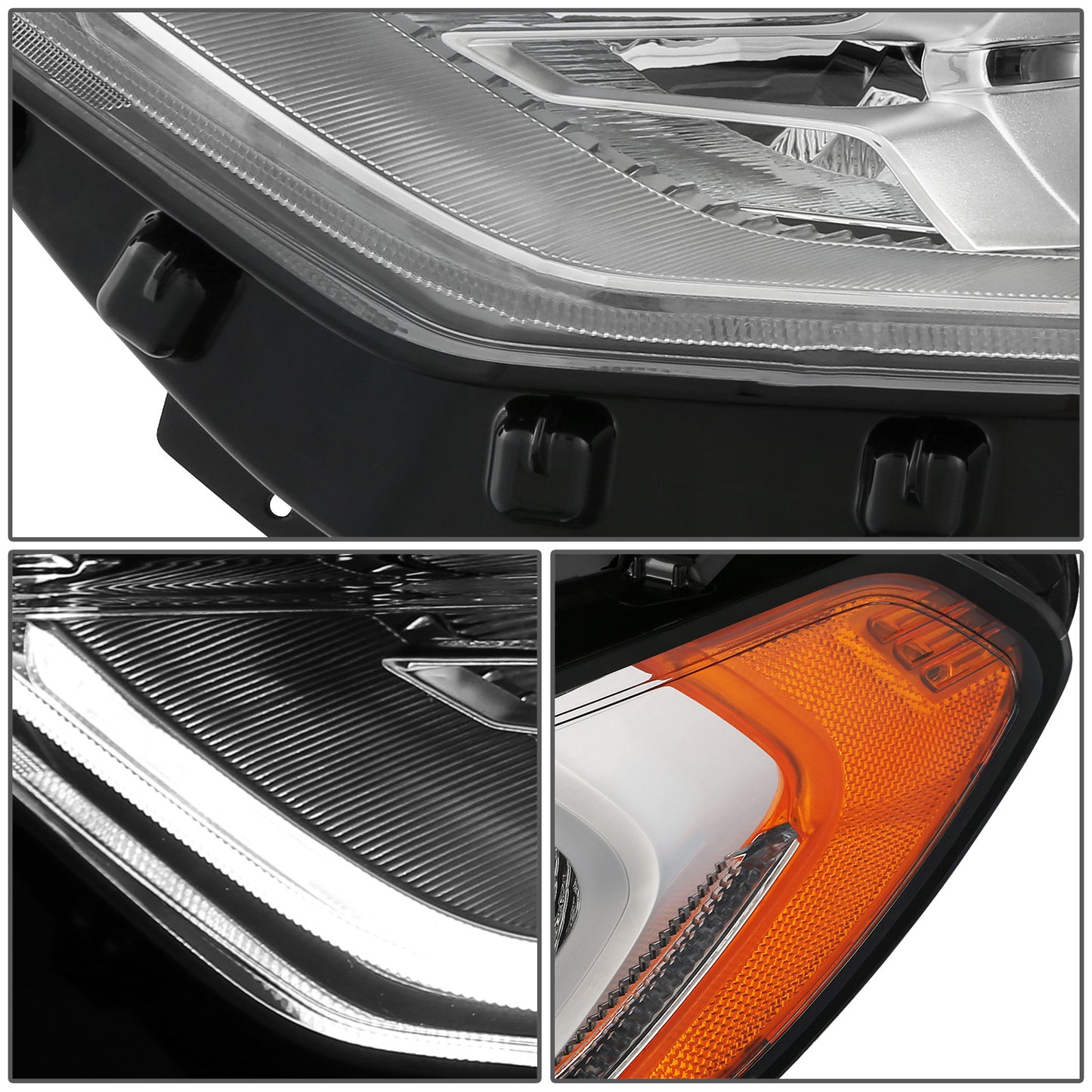 FAROS OE STYLE - 17-19 FORD FUSION HALOGEN HEADLIGHT - LED DRL - LEFT SIDE