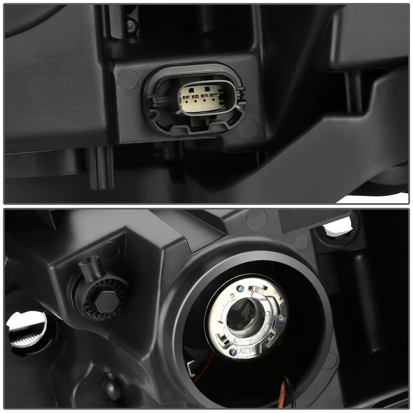 FAROS OE STYLE - 13-19 FORD TAURUS - FITS MODELS WITH FACTORY HALOGEN HEADLIGHTS - 9012 HIGH / LOW BEAM / 3457NA TURN SIGNAL / WY5W SIDE MARKER - BLACK HOUSING - RIGHT