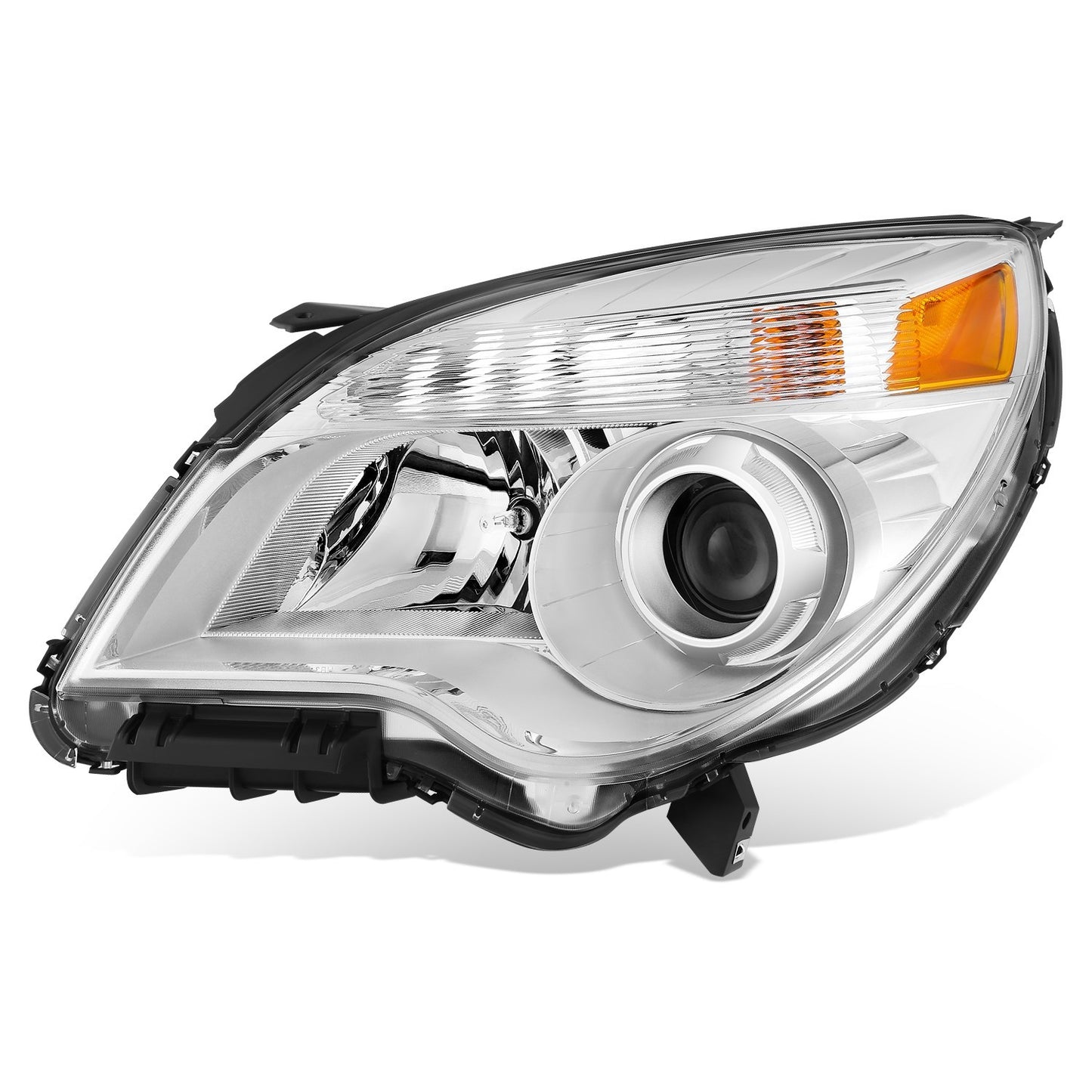 FAROS OE STYLE - 10-15 CHEVY EQUINOX - FITS LTZ MODELS - PROJECTOR HEADLIGHT - H11 LOW / 9005 HIGH / 194 MARKER / 7443NA TURN SIGNAL - CHROME HOUSING / AMBER REFLECTOR - LEFT