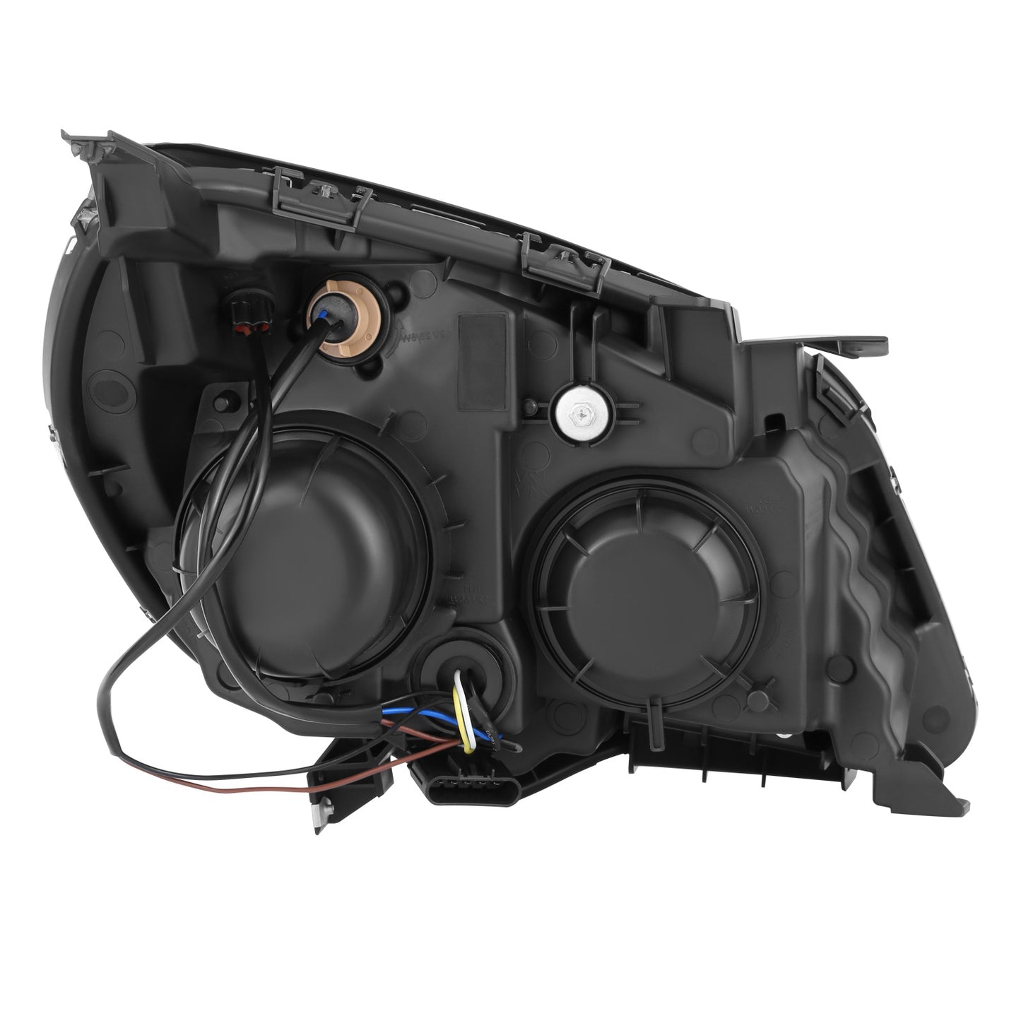 FAROS OE STYLE - 10-15 CHEVY EQUINOX - FITS LTZ MODELS - PROJECTOR HEADLIGHT - H11 LOW / 9005 HIGH / 194 MARKER / 7443NA TURN SIGNAL - BLACK HOUSING / AMBER REFLECTOR - LEFT AND RIGHT