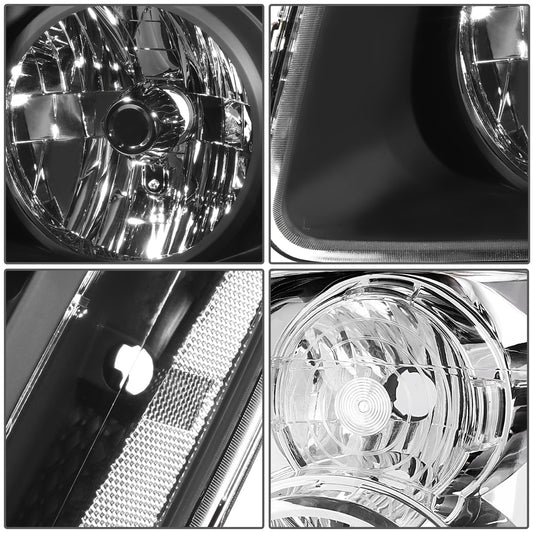 FAROS 07-14 GMC YUKON / 07-14 GMC YUKON XL 1500 / 07-13 GMC YUKON XL 2500 - WITHOUT DENALI - H13 HIGH / H13 LOW / 194 SIDE MARKER - BLACK / CLEAR