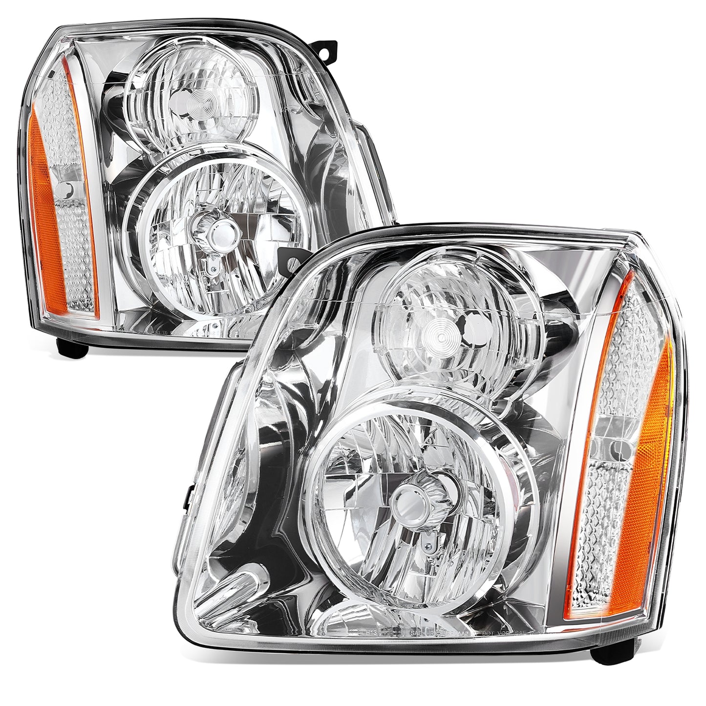 FAROS 07-14 GMC YUKON / 07-14 GMC YUKON XL 1500 - WITH DENALI - H13 HIGH / H13 LOW / 194 SIDE MARKER - CHROME / AMBER