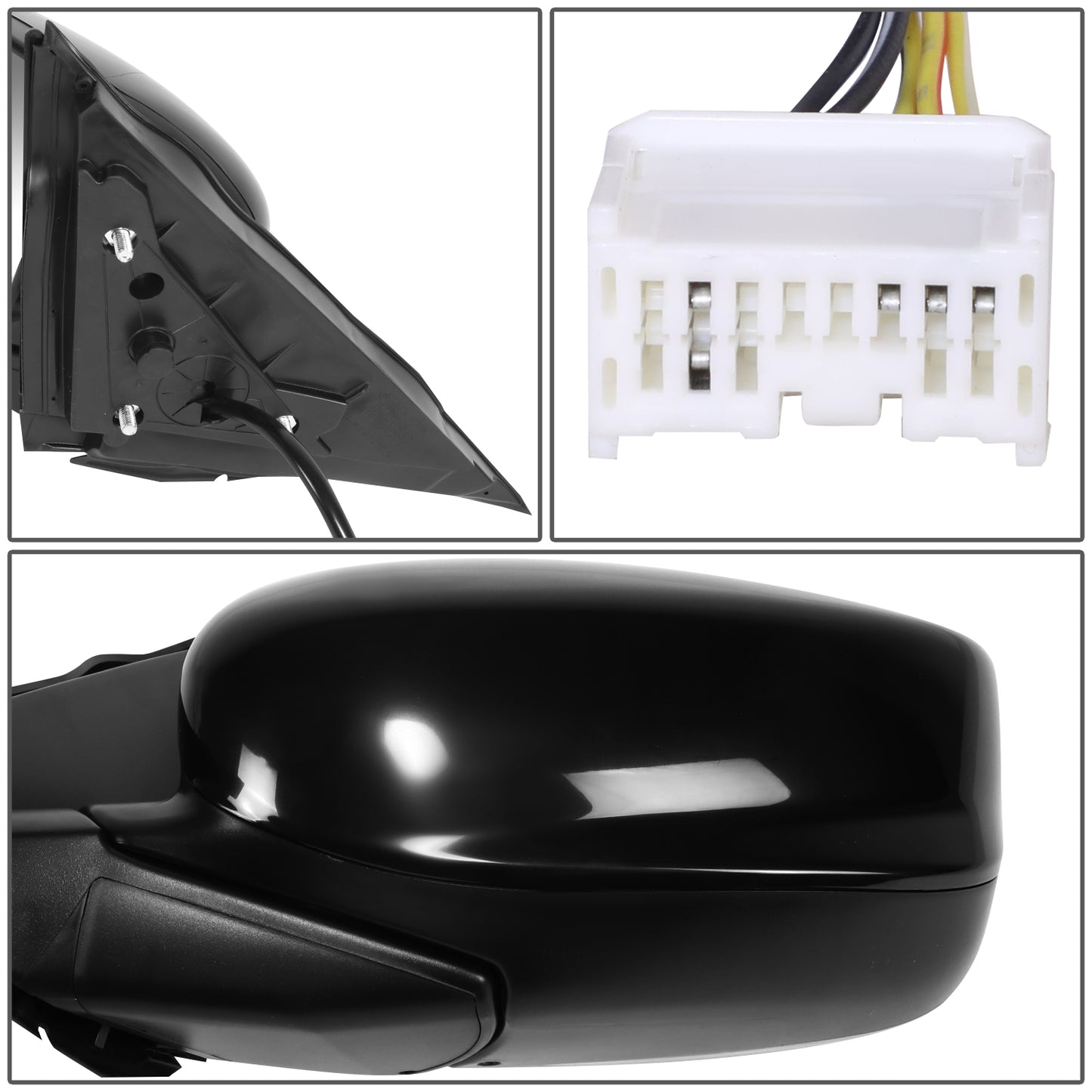 RETROVISOR MIRROR - OE STYLE - ACURA ILX 2013-2017 - WITH POWER WITH HEATED GLASS - DRIVER LEFT SIDE - BLACK