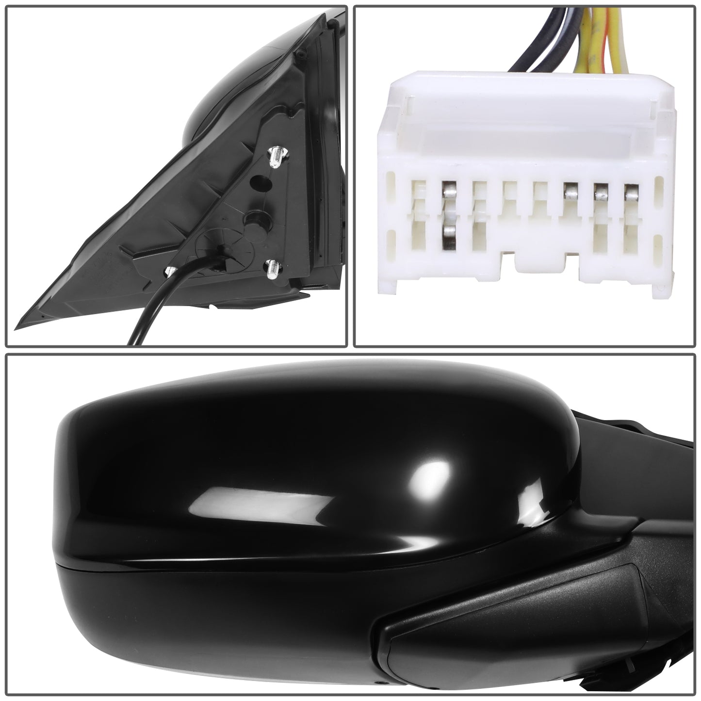 RETROVISOR MIRROR - OE STYLE - ACURA ILX 2013-2017 - WITH POWER WITH HEATED GLASS - PASSENGER RIGHT SIDE - BLACK