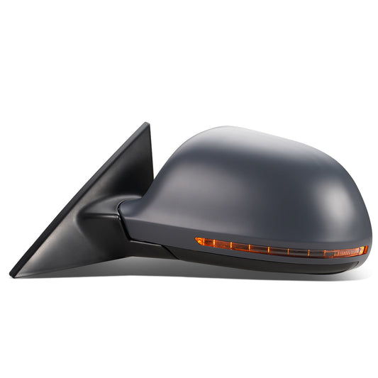 RETROVISOR MIRROR - 09-10 AUDI A3 - POWERED - HEATED - W/ SIGNAL - W/O DIMMER - FOLDING - OEM - LEFT - PRIMED GREY