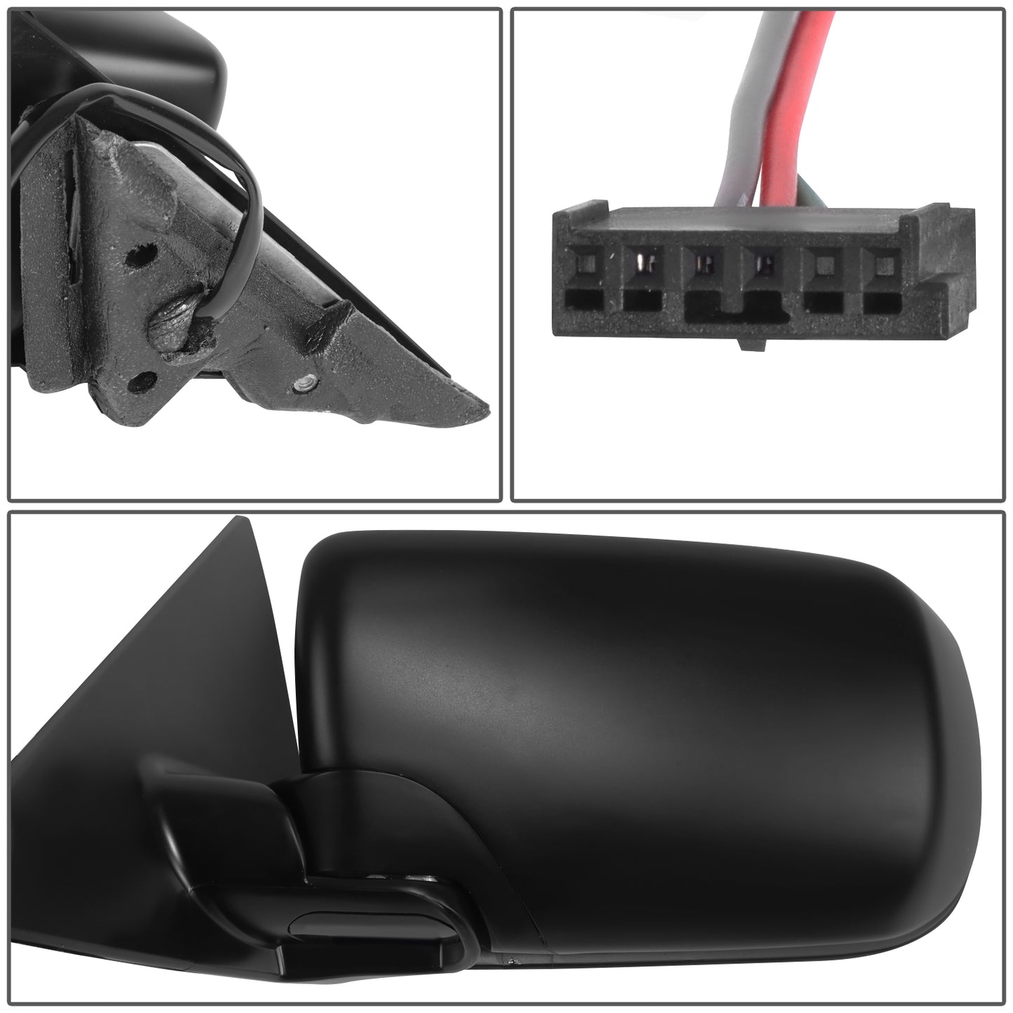 RETROVISOR MIRROR - OE STYLE - BMW 323I 99-06 - BMW 325I 01-04 - BMW 328I 99-00 - BMW 330I 01-04 - WITH POWER - DRIVER SIDE - PAINT TO MATCH - BLACK