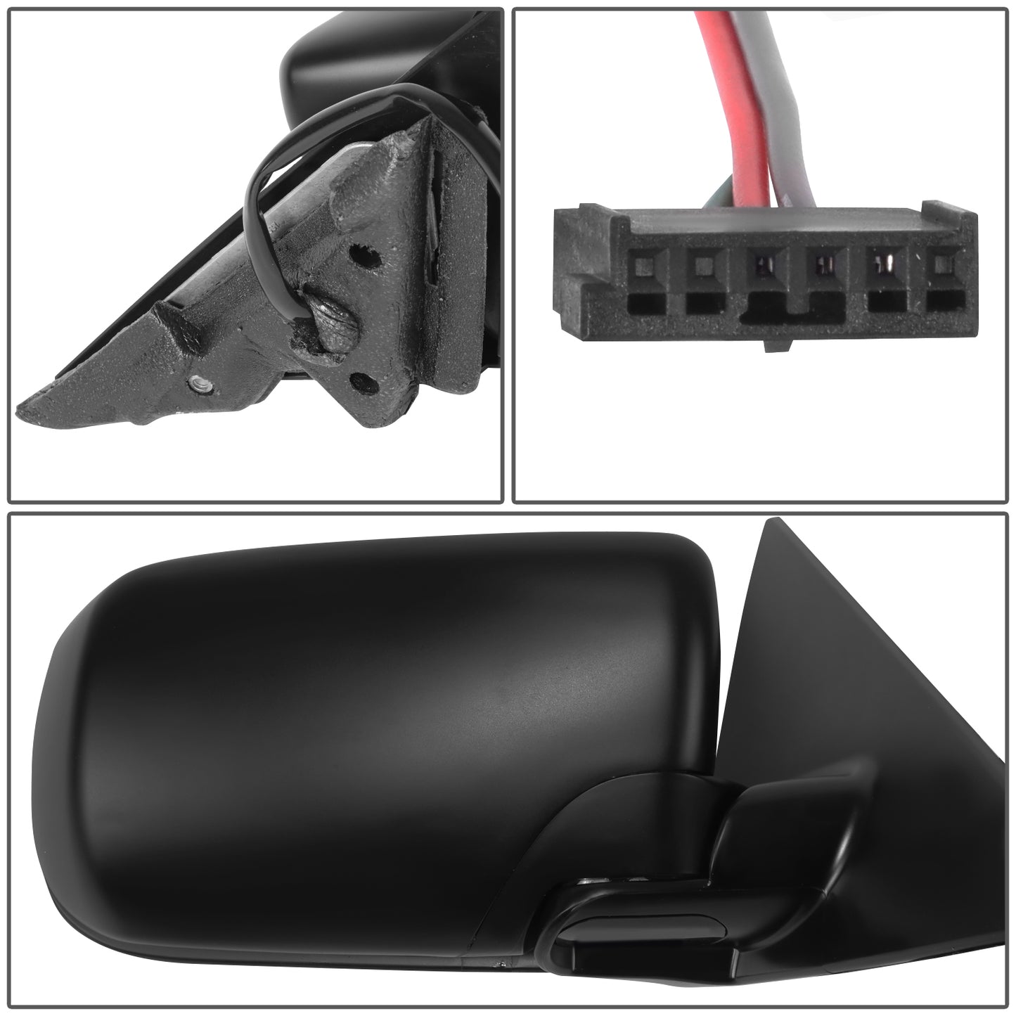 RETROVISOR MIRROR - OE STYLE - BMW 323I 99-06 - BMW 325I 01-04 - BMW 328I 99-00 - BMW 330I 01-04 - WITH POWER - PASSENGER SIDE - PAINT TO MATCH - BLACK