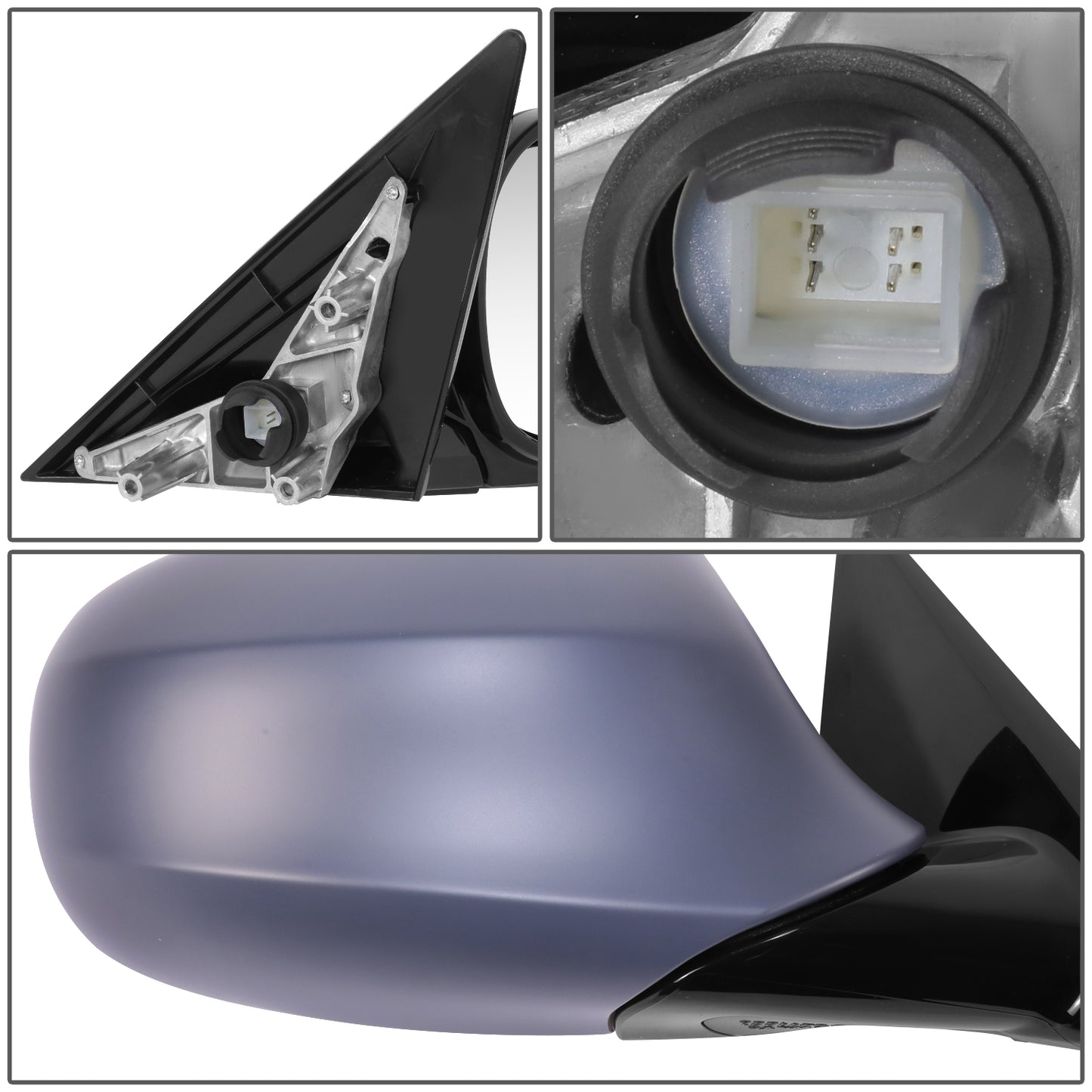 RETROVISOR MIRROR - OE STYLE - BMW 328I 09-12 - BMW 328I XDRIVE 09-12 - BMW 335I 09-12 - BMW 335I XDRIVE 09-12 - BMW 335D 09-12 - WITH POWER WITH HEATED GLASS - PASSENGER SIDE - PAINT TO MATCH - BLACK