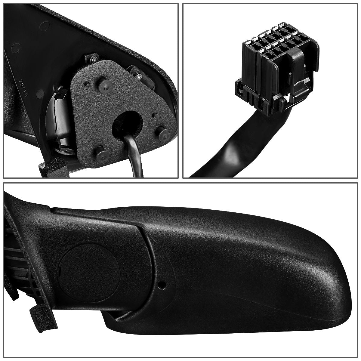 RETROVISOR MIRROR - 99-04 JEEP GRAND CHEROKEE - POWERED - HEATED - OEM - LEFT - TEXTURED/BLACK