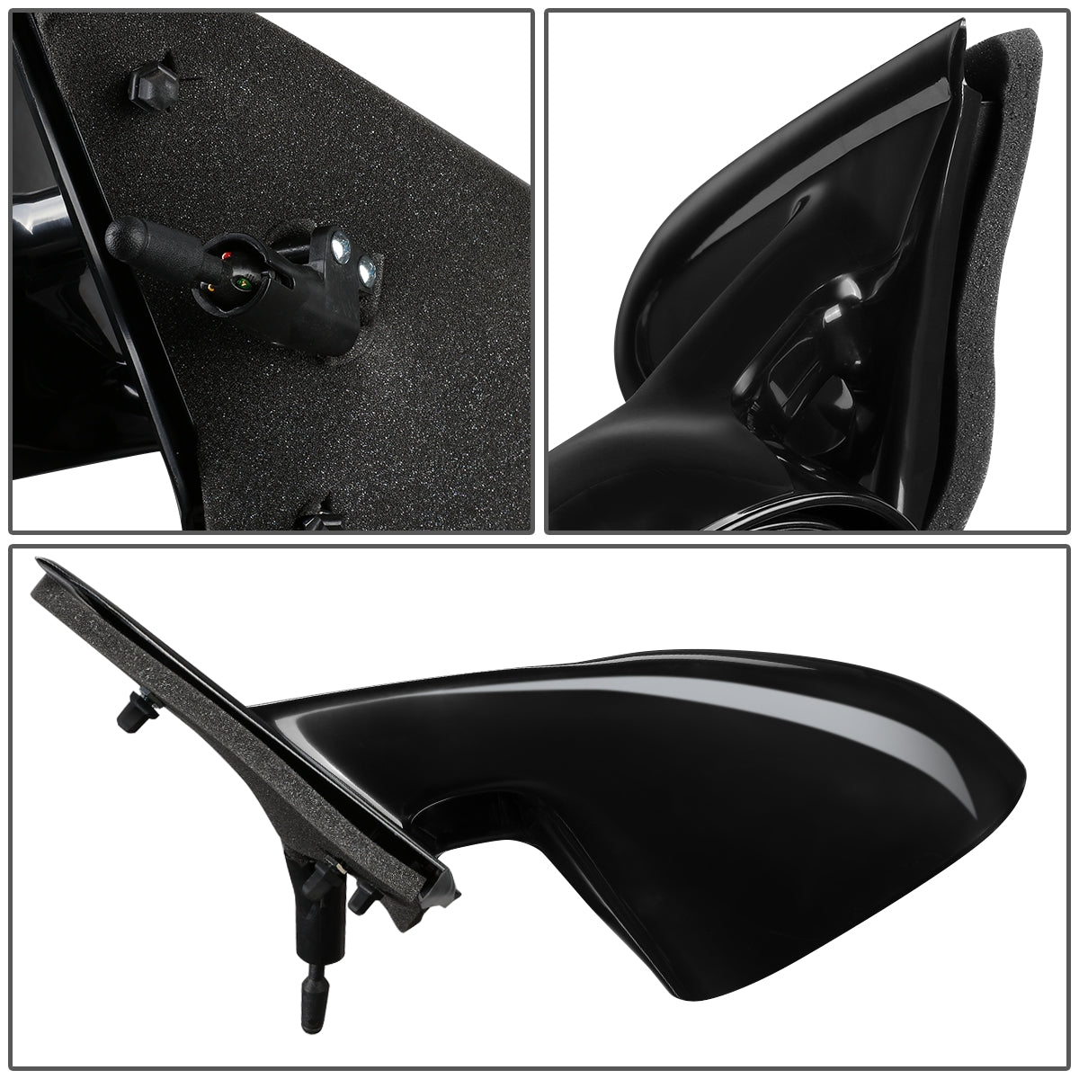 RETROVISOR MIRROR - 95-00 CHRYSLER CIRRUS / 95-00 DODGE STRATUS / 96-00 PLYMOUTH BREEZE - MANUAL - OEM - LEFT - PAINTABLE - BLACK