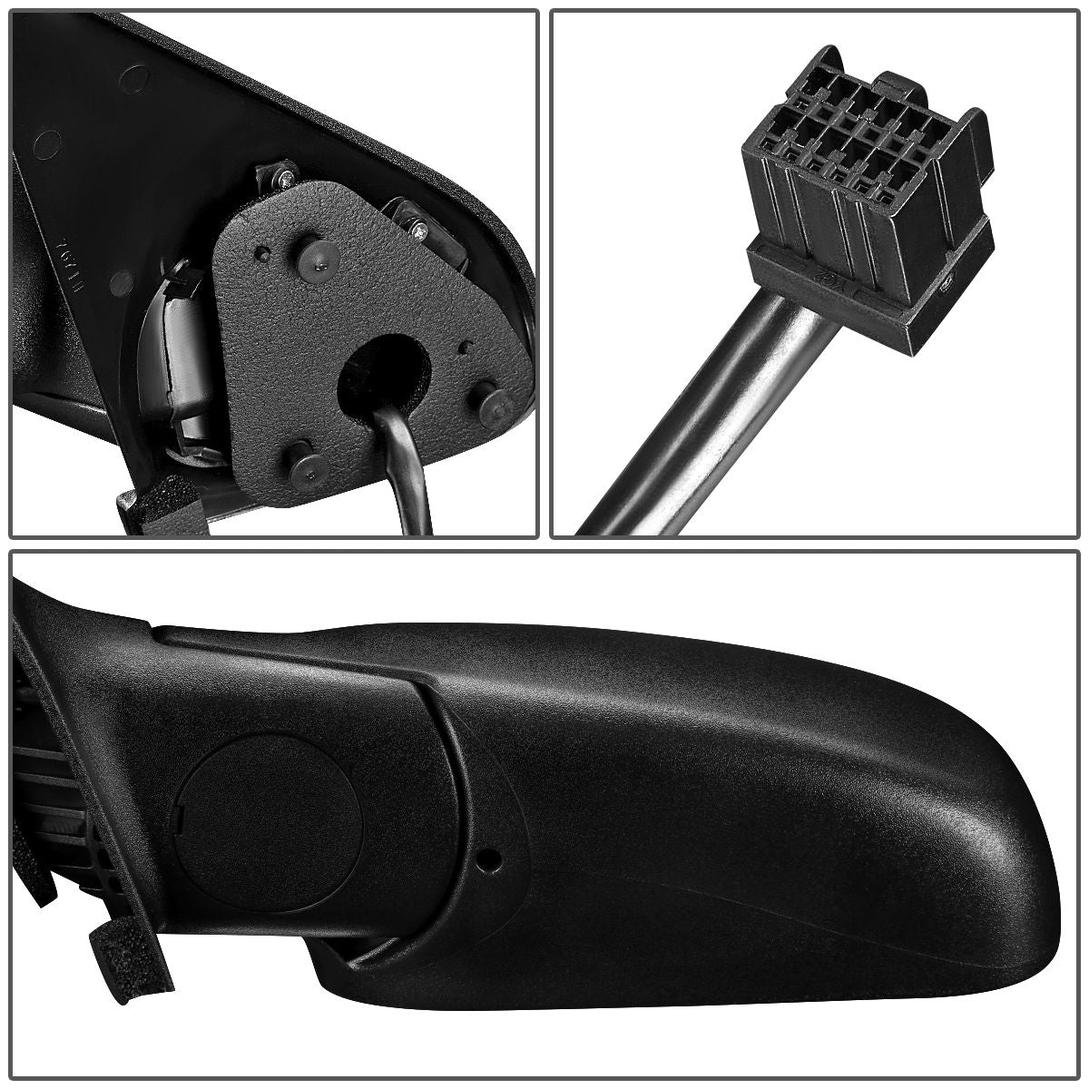 RETROVISOR MIRROR - 99-04 JEEP GRAND CHEROKEE - POWERED - OEM - LEFT - TEXTURED/BLACK