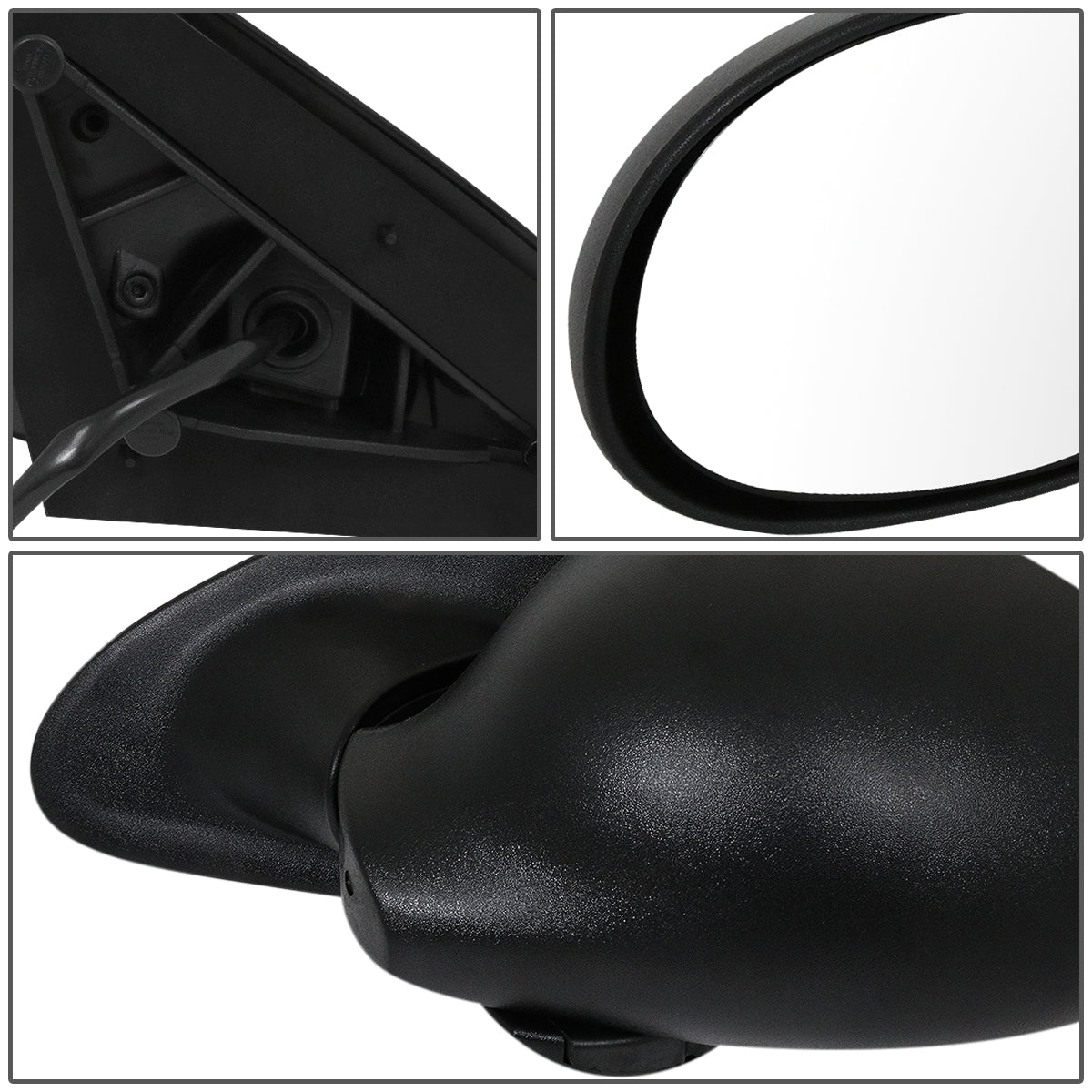 RETROVISOR MIRROR - 03-05 DODGE NEON - POWERED - OEM - LEFT - TEXTURED/BLACK