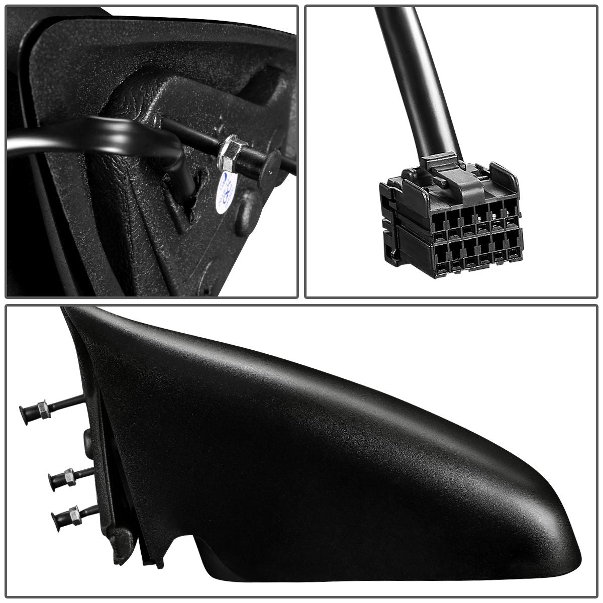 RETROVISOR MIRROR - 06-09 MITSUBISHI RAIDER / 05-10 DODGE DAKOTA / 11 RAM DAKOTA - POWERED - OEM - LEFT - TEXTURED/BLACK