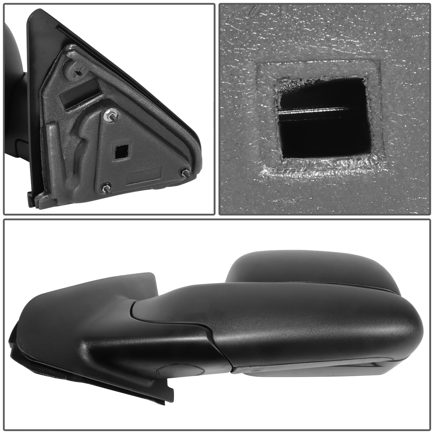 RETROVISOR MIRROR - OE STYLE - DODGE RAM 1500 PICKUP 02-09 - DODGE RAM 2500 PICKUP 02-09 - DODGE RAM 3500 PICKUP 02-09 - DRIVER SIDE - PAINT TO MATCH - BLACK