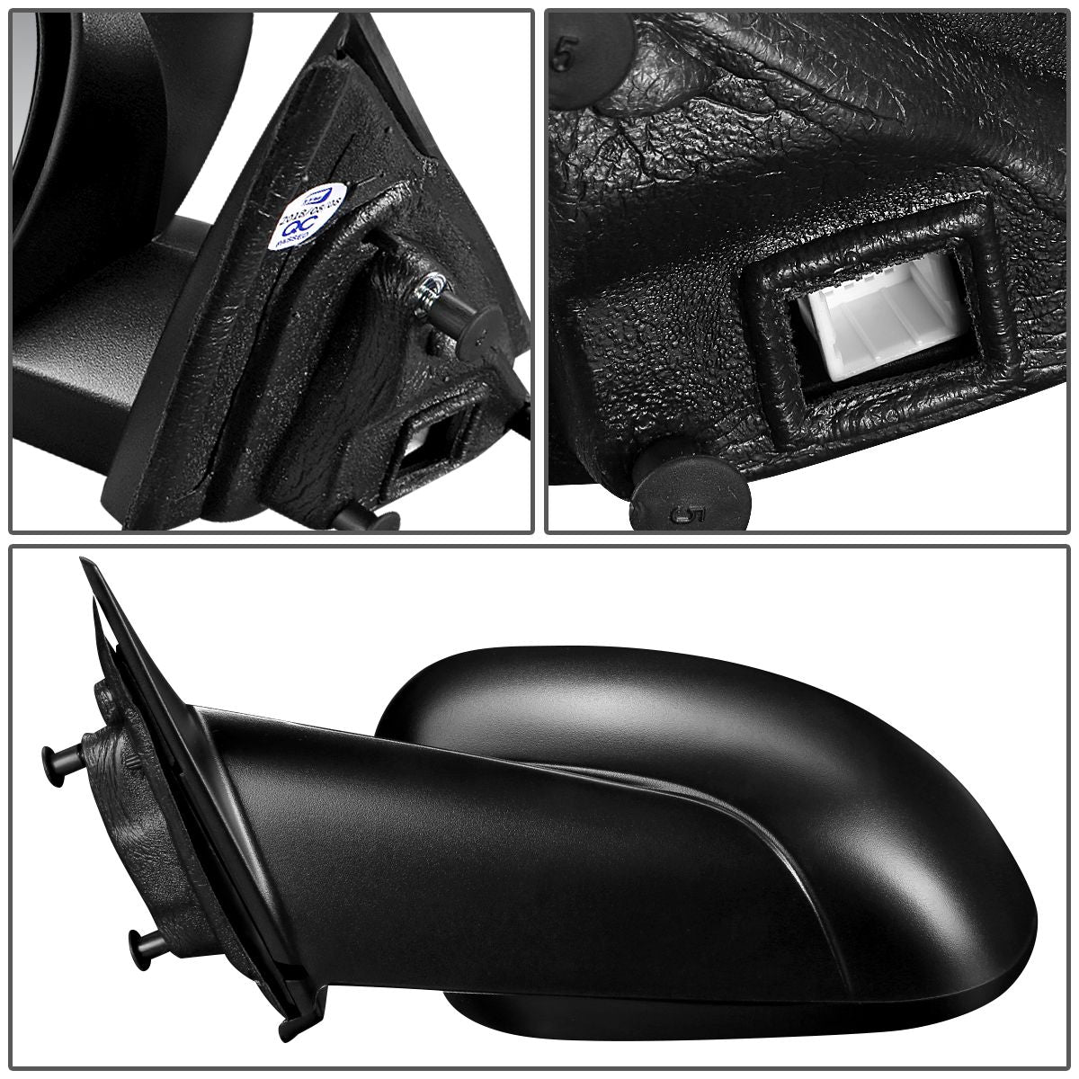 RETROVISOR MIRROR - 05-10 CHRYSLER 300 - POWERED - OEM - LEFT - TEXTURED/BLACK