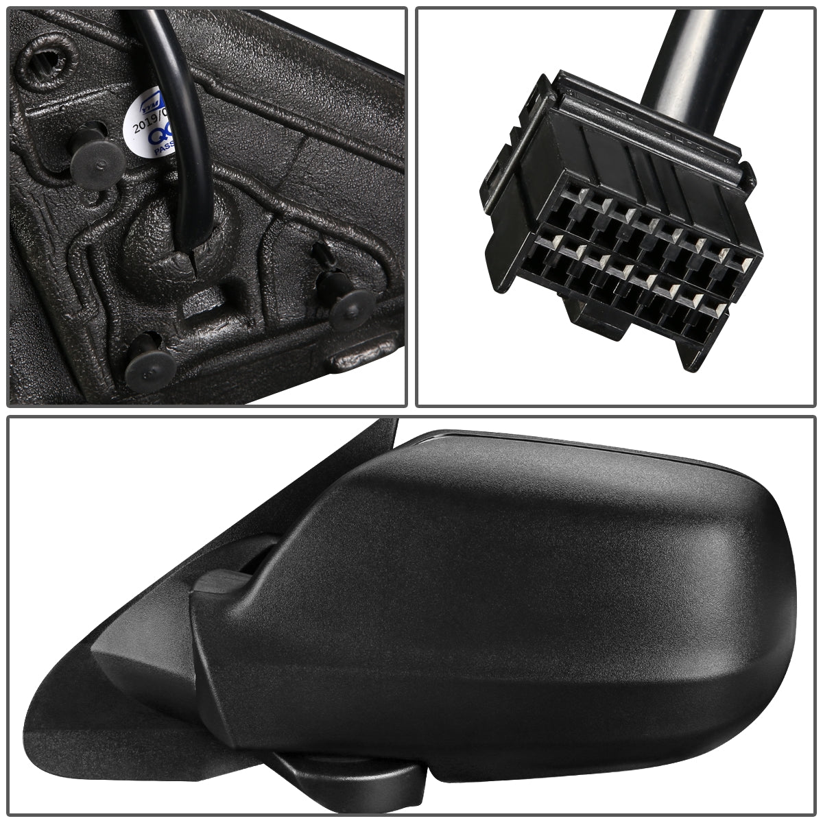 RETROVISOR MIRROR - 05-10 JEEP GRAND CHEROKEE - POWERED - OEM - LEFT - TEXTURED/BLACK