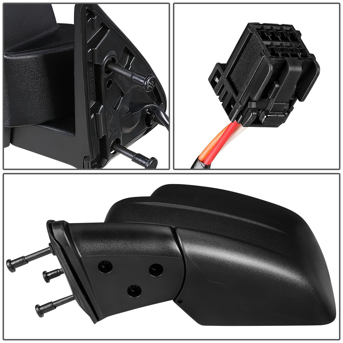 RETROVISOR MIRROR - 07-11 DODGE NITRO - POWERED - OEM - LEFT - TEXTURED/BLACK