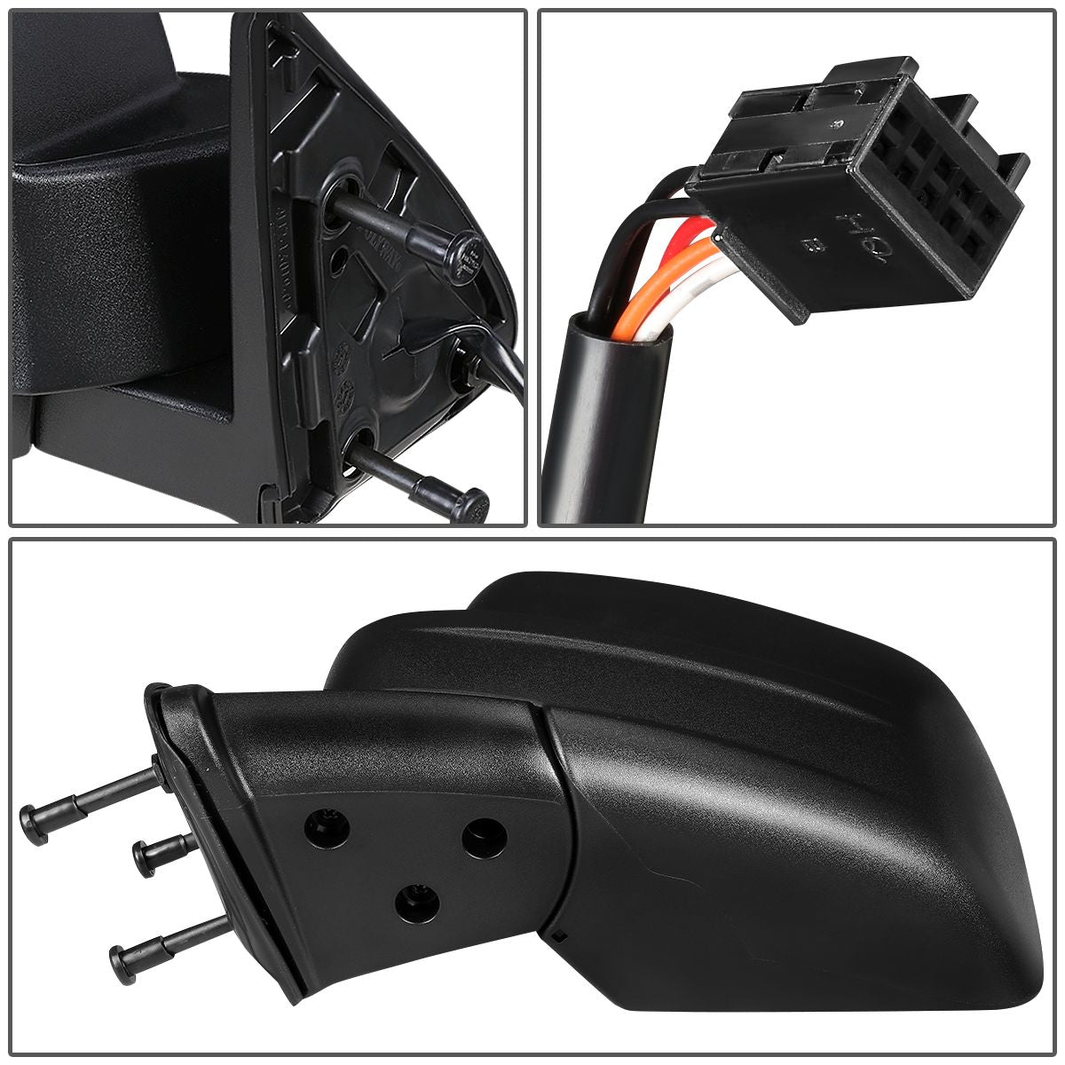 RETROVISOR MIRROR - 07-11 DODGE NITRO - POWERED - HEATED - OEM - LEFT - TEXTURED/BLACK