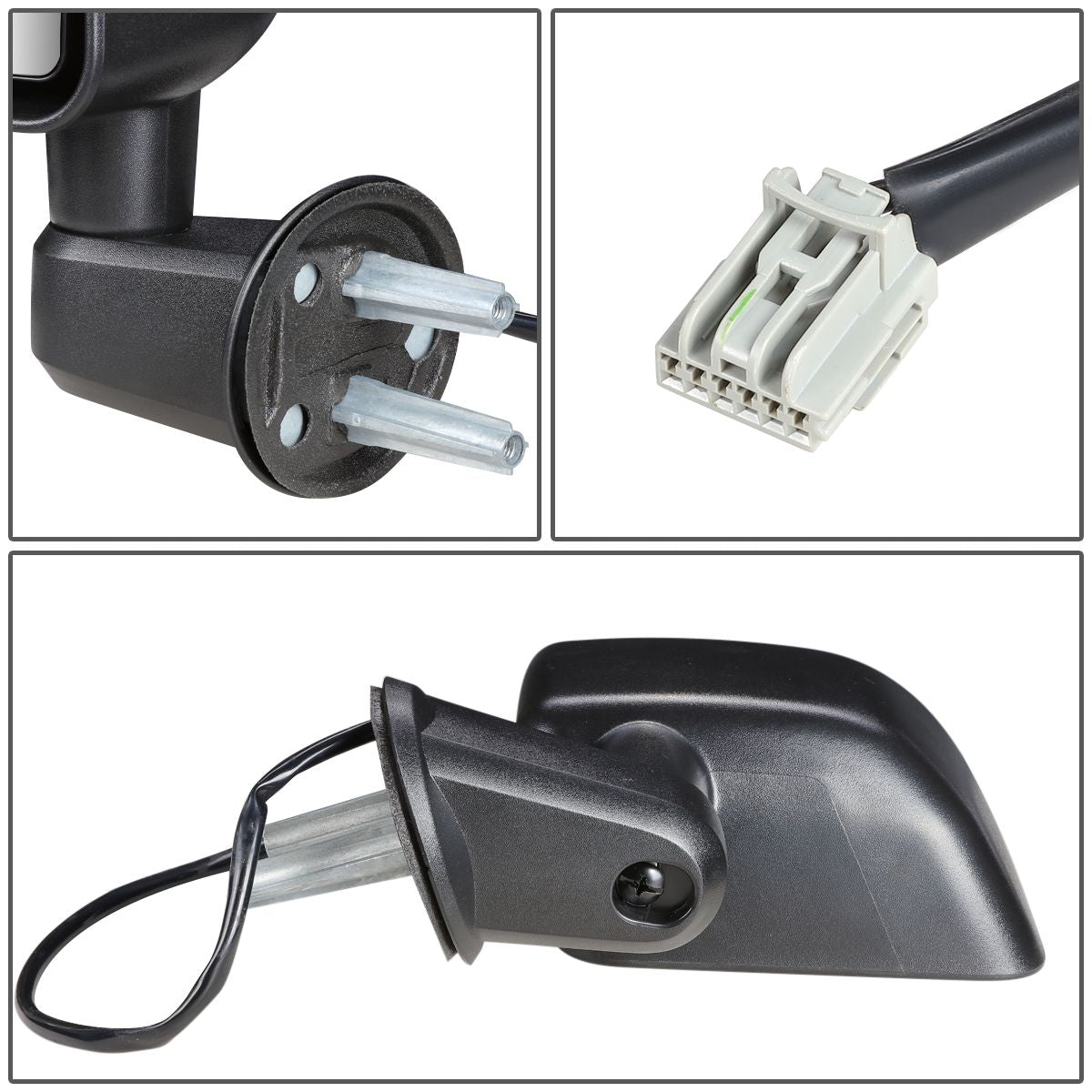 RETROVISOR MIRROR - 07-13 JEEP WRANGLER - POWERED - HEATED - OEM - LEFT - TEXTURED/BLACK