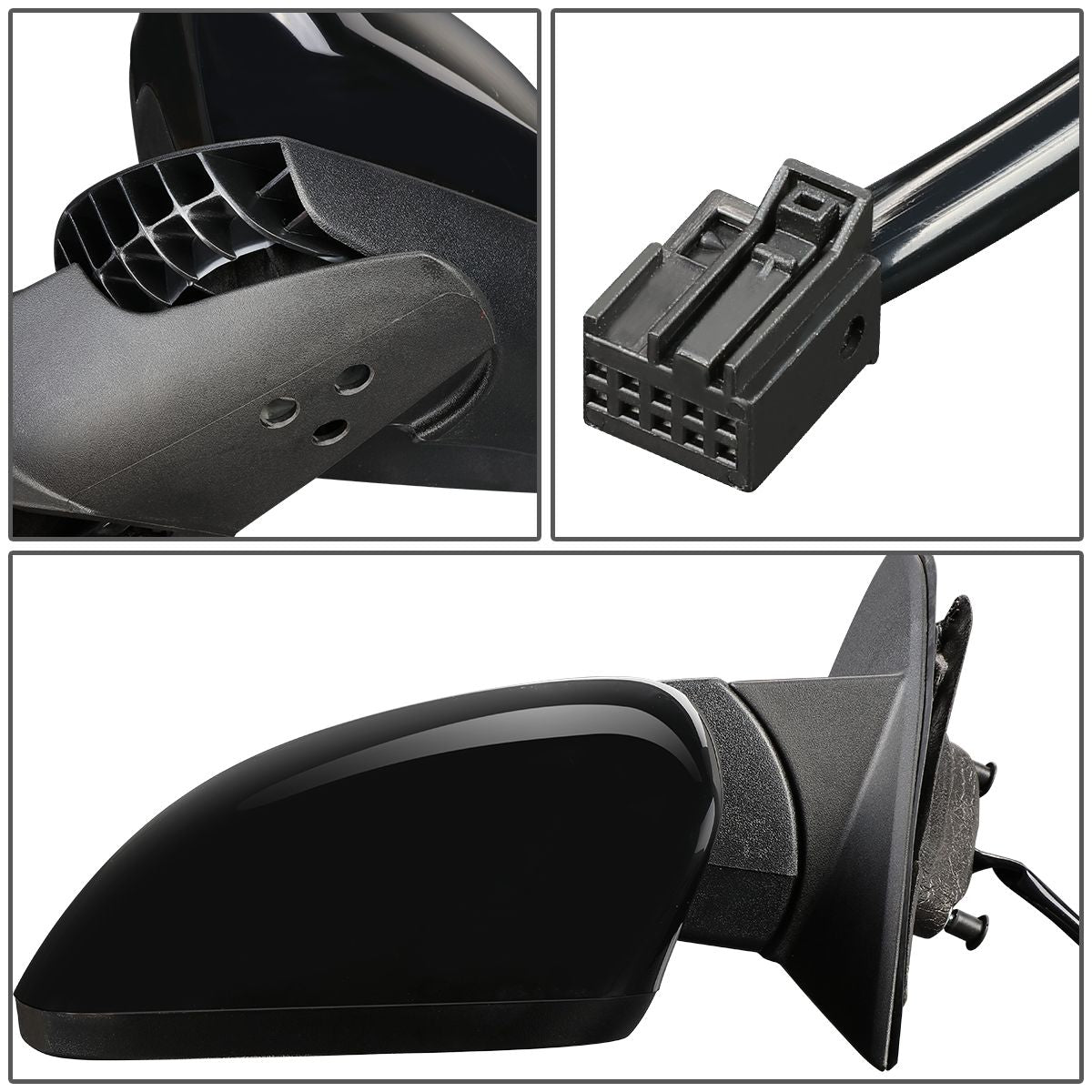 RETROVISOR MIRROR - 11-17 JEEP GRAND CHEROKEE - POWERED - HEATED - OEM - LEFT - PAINTABLE - BLACK