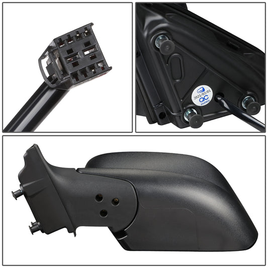 RETROVISOR MIRROR - OEM - 14-16 JEEP CHEROKEE - POWERED - FOLDING - W/ BLACK TEXTURE - LEFT