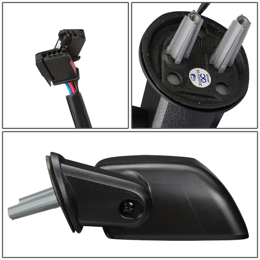 RETROVISOR MIRROR - OEM - 07-17 JEEP WRANGLER - POWERED - HEATED - FOLDING - W/ BLACK MATERIAL - LEFT