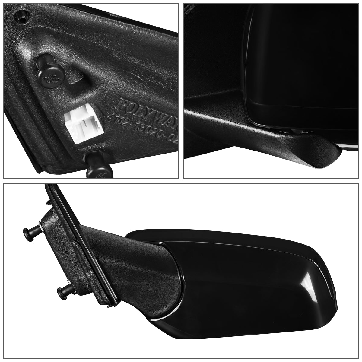 RETROVISOR MIRROR - OEM - 08-14 DODGE AVENGER - POWERED - HEATED - TEXTURED - BLACK - LEFT