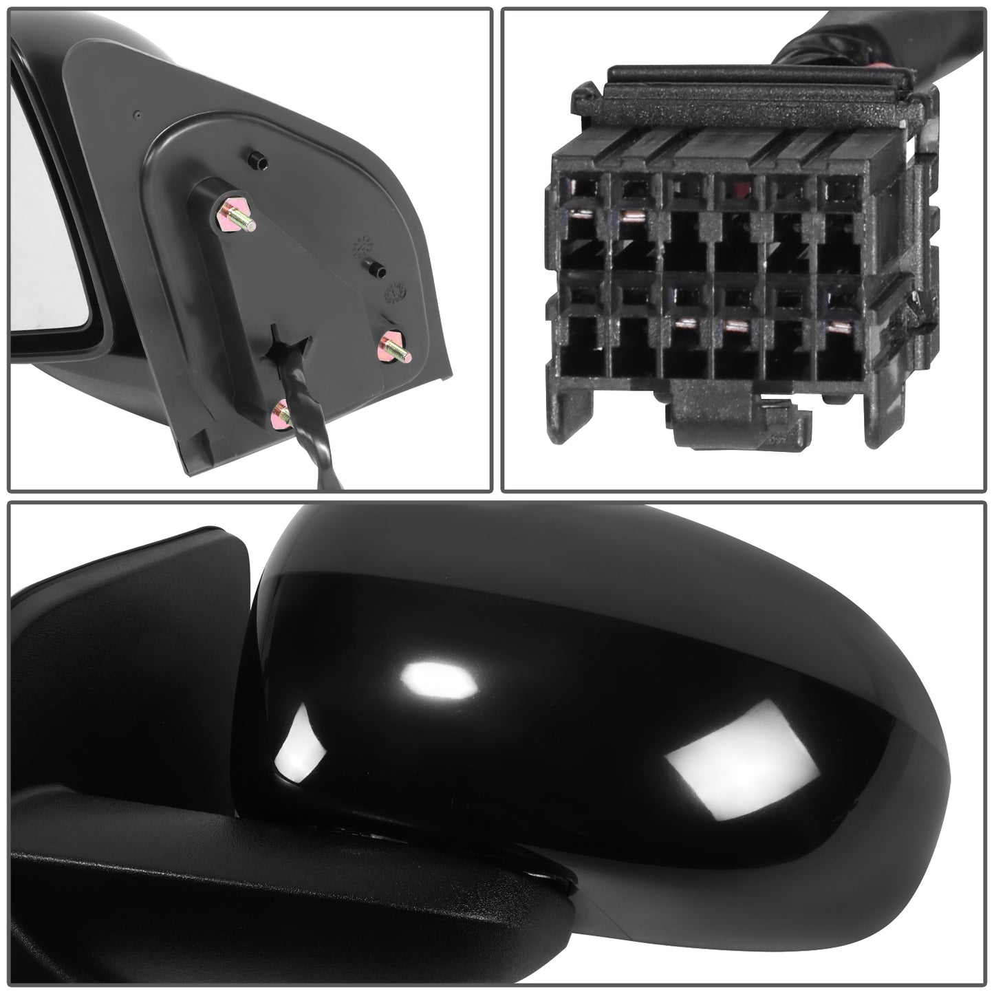 RETROVISOR MIRROR - OE STYLE - JEEP COMPASS 16-17 - WITH POWER WITH HEATED GLASS - DRIVER SIDE - PAINT TO MATCH - BLACK