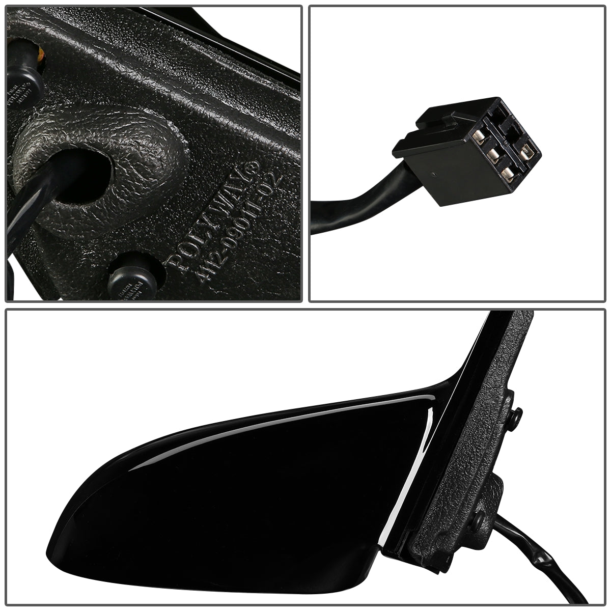 RETROVISOR MIRROR - OEM - 93-97 CHRYSLER CONCORDE / 94-97 CHRYSLER LHS / 93-97 DODGE INTREPID / 93-97 EAGLE VISION - POWERED - HEATED - PAINTABLE - BLACK - RIGHT