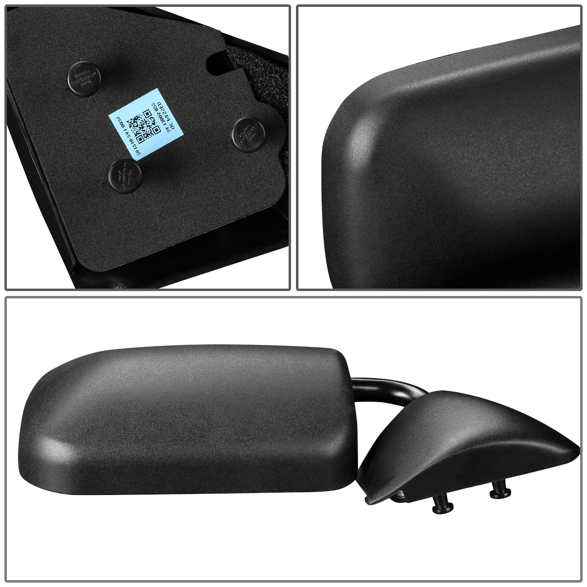 RETROVISOR MIRROR - OEM - 94-97 DODGE RAM 1500, 2500, 3500 - MANUAL - TEXTURED - BLACK - RIGHT