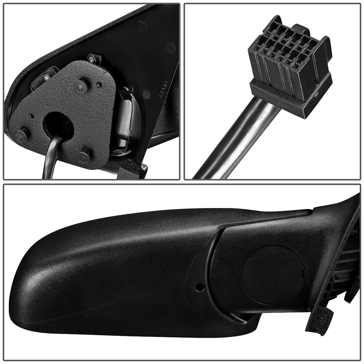 RETROVISOR MIRROR - OEM - 99-04 JEEP GRAND CHEROKEE - POWERED - TEXTURED - BLACK - RIGHT