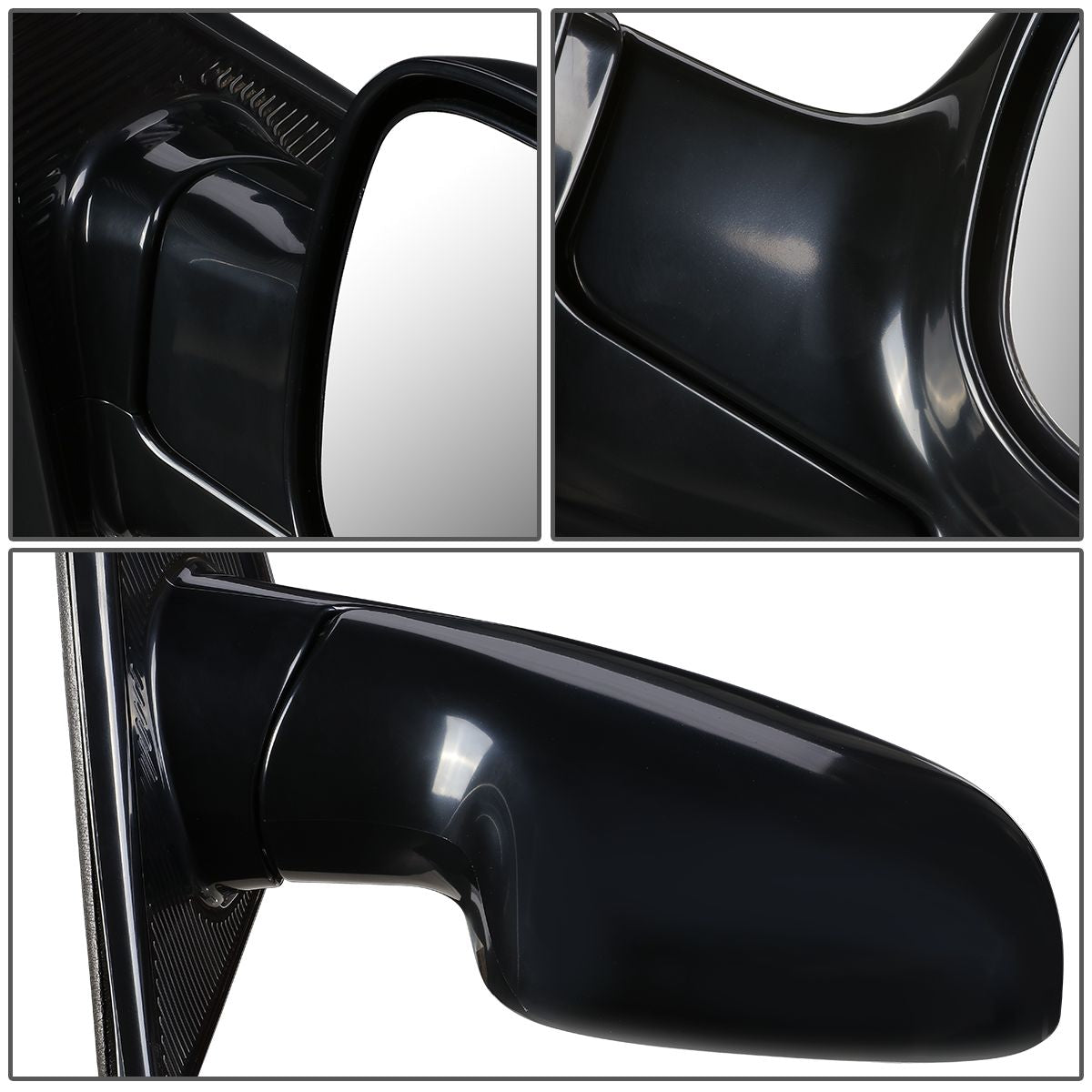 RETROVISOR MIRROR - OEM - 01-07 CHRYSLER TOWN & COUNTRY / 01-07 DODGE CARAVAN / 01-07 DODGE GRAND CARAVAN - MANUAL - PAINTABLE - BLACK - RIGHT