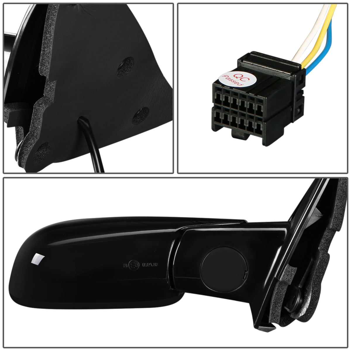 RETROVISOR MIRROR - OEM - 01-07 CHRYSLER TOWN & COUNTRY / 01-07 DODGE CARAVAN / 01-07 DODGE GRAND CARAVAN - POWERED - PAINTABLE - BLACK - RIGHT