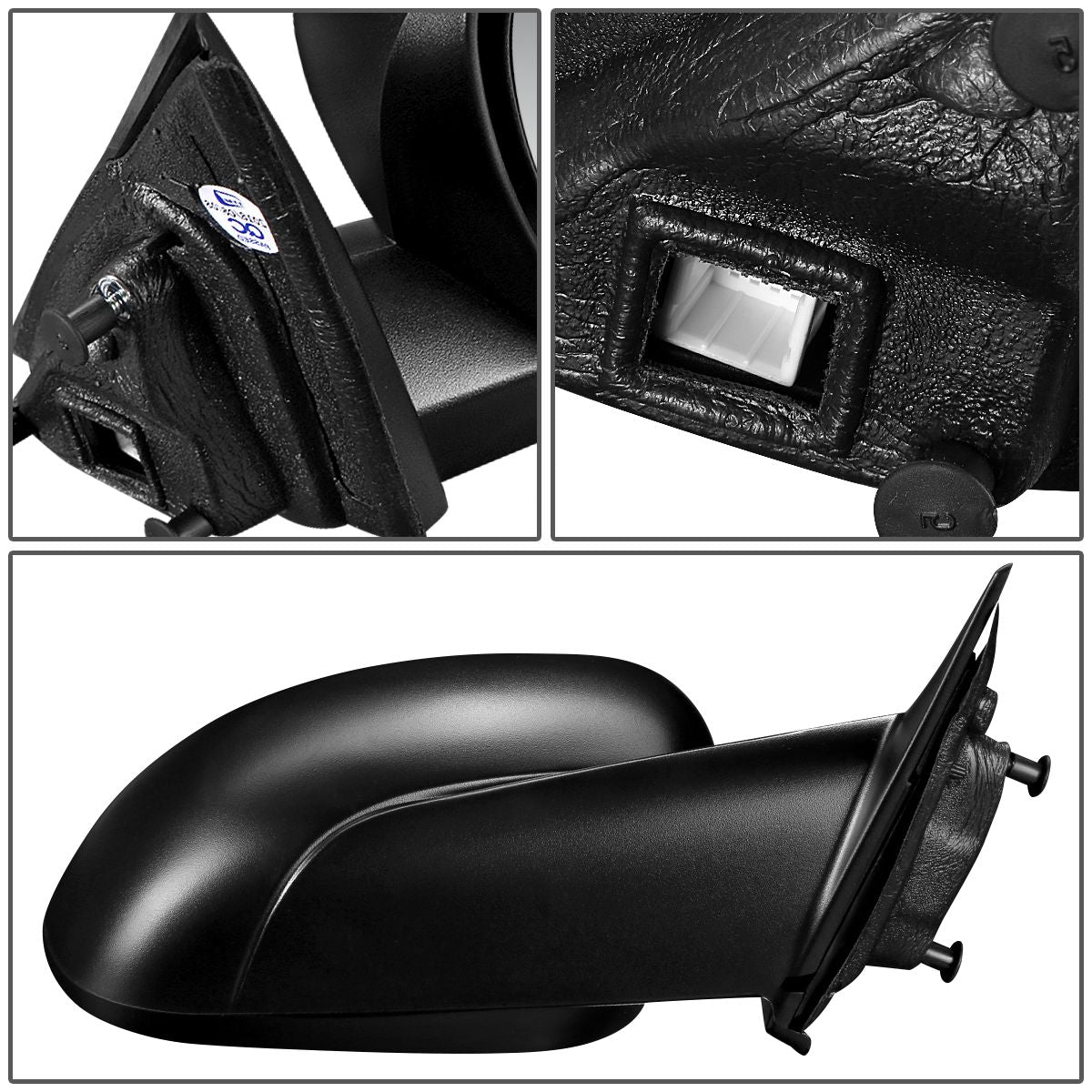 RETROVISOR MIRROR - OEM - 05-10 CHRYSLER 300 - POWERED - TEXTURED - BLACK - RIGHT