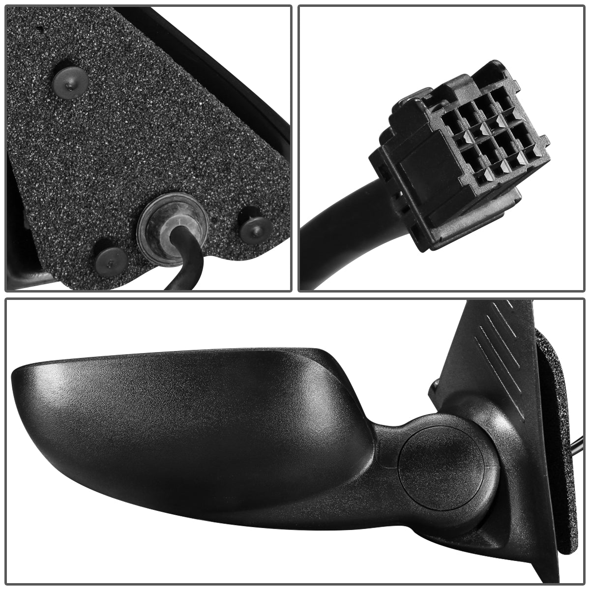 RETROVISOR MIRROR - OEM - 02-07 JEEP LIBERTY - POWERED - HEATED - TEXTURED - BLACK - RIGHT