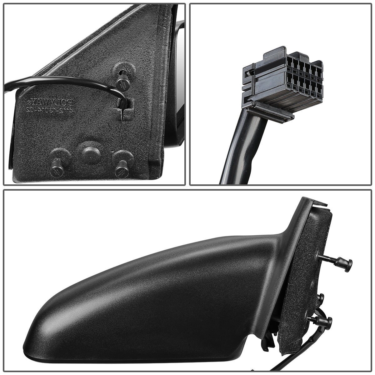 RETROVISOR MIRROR - OEM - 04-09 DODGE DURANGO - POWERED - TEXTURED - BLACK - RIGHT