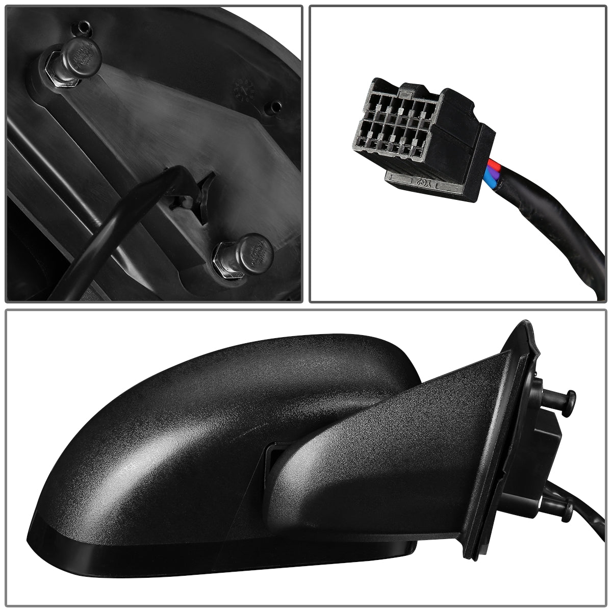 RETROVISOR MIRROR - OEM - 07-17 JEEP COMPASS - POWERED - TEXTURED - BLACK - RIGHT