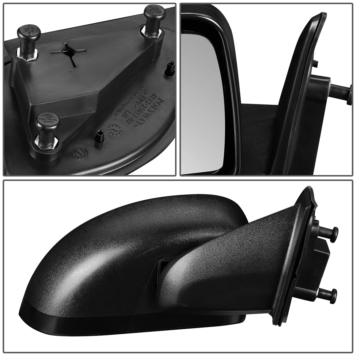 RETROVISOR MIRROR - OEM - 07-17 JEEP COMPASS - MANUAL - TEXTURED - BLACK - RIGHT