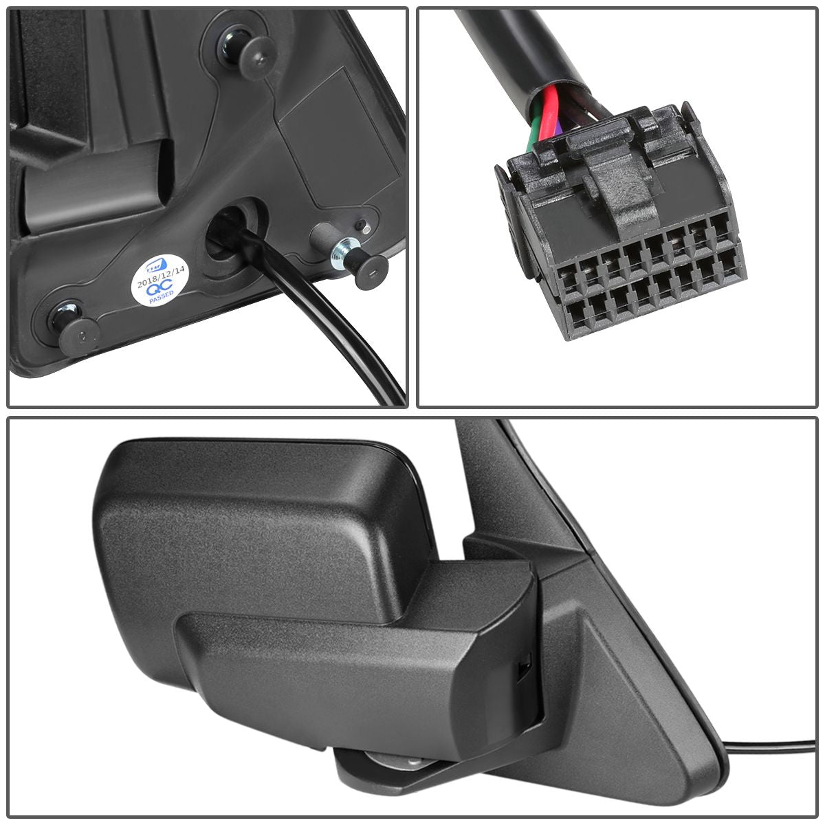 RETROVISOR MIRROR - OEM - 06-10 JEEP COMMANDER - POWERED - HEATED - TEXTURED - BLACK - RIGHT