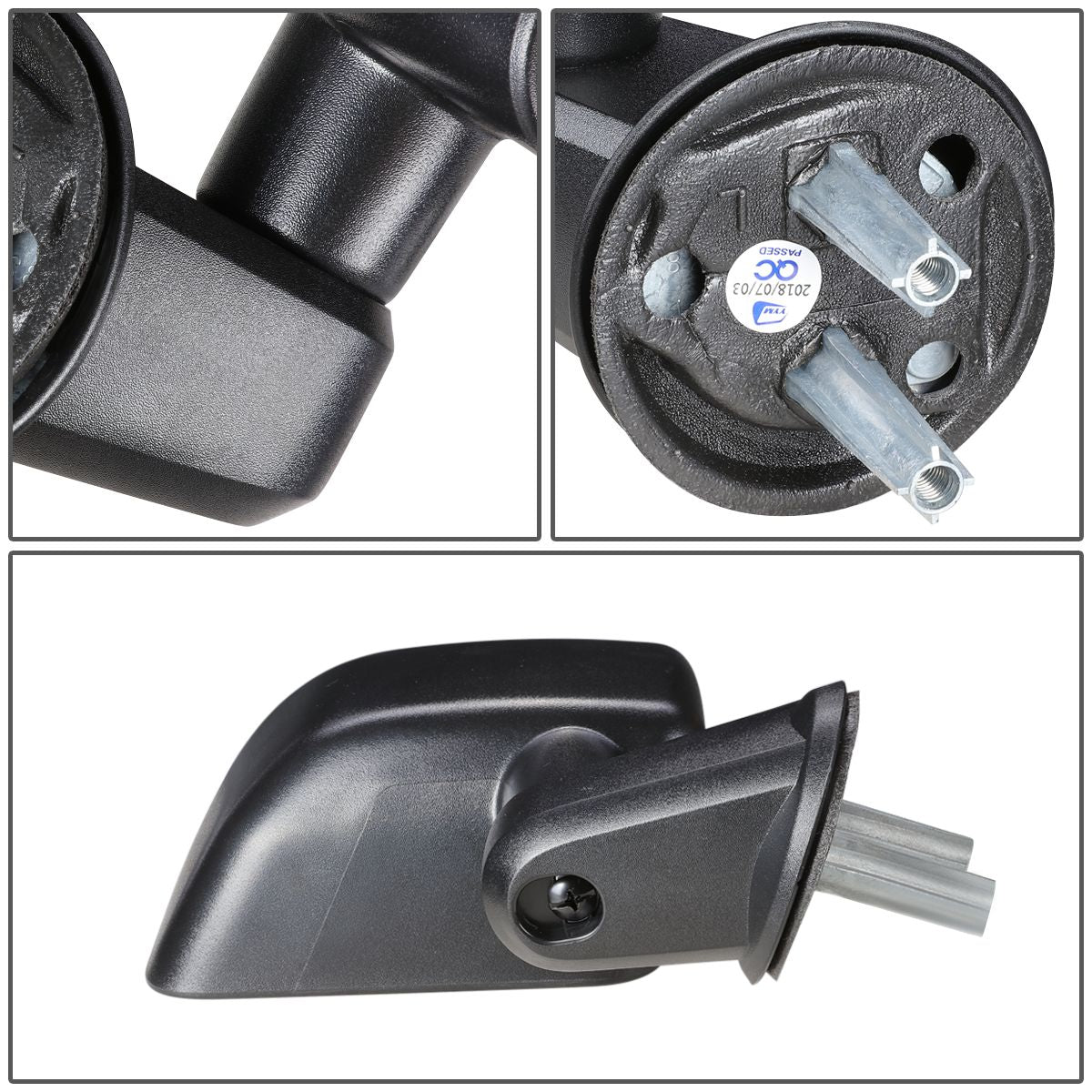 RETROVISOR MIRROR - OEM - 07-17 JEEP WRANGLER / 2018 JEEP WRANGLER JK - MANUAL - TEXTURED - BLACK - RIGHT