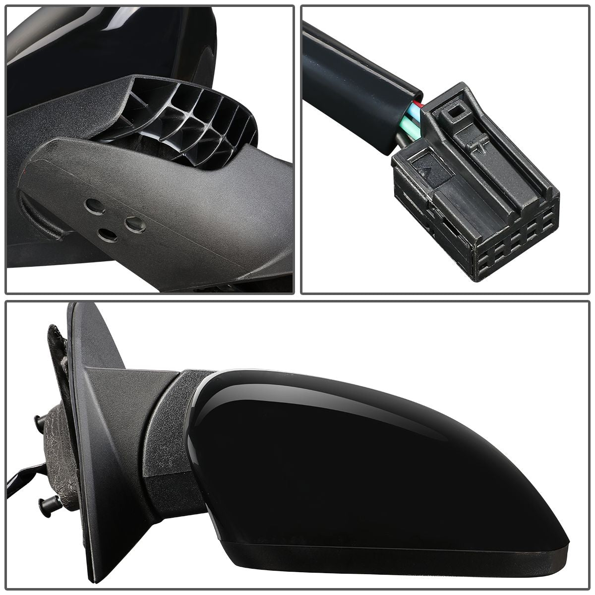 RETROVISOR MIRROR - OEM - 11-17 DODGE DURANGO - POWERED - HEATED - TEXTURED - BLACK - RIGHT