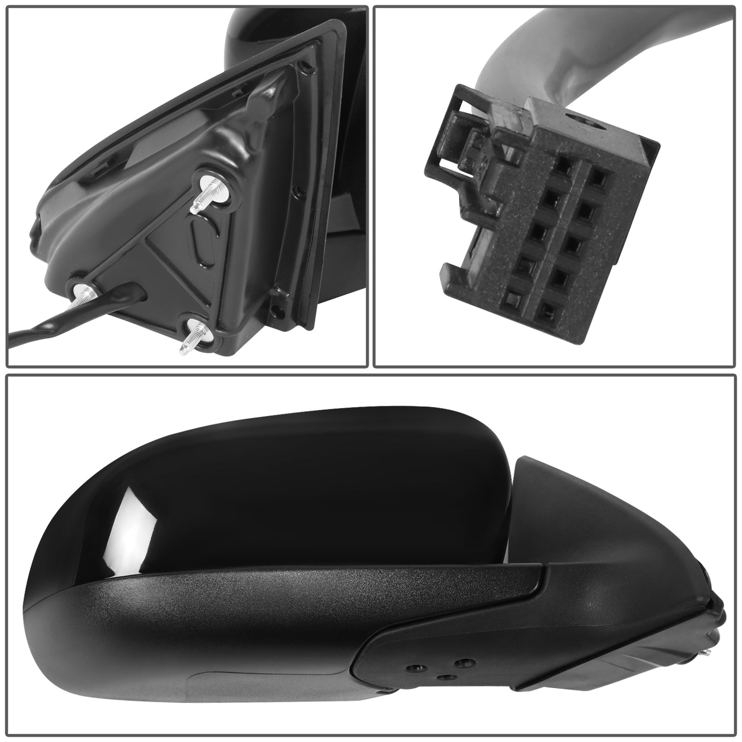 RETROVISOR MIRROR - OE STYLE - JEEP CHEROKEE 14-18 - WITH POWER - PASSENGER SIDE - PAINT TO MATCH - BLACK