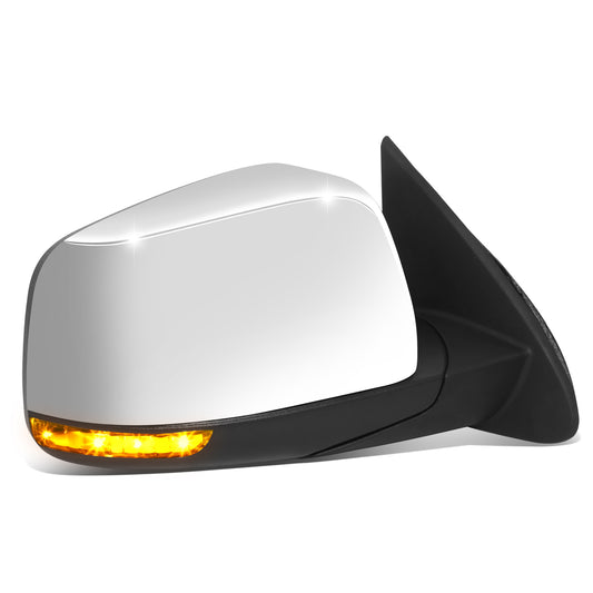 RETROVISOR MIRROR - OE STYLE - DODGE DURANGO 11-22 - WITH POWER WITH HEATED GLASS WITH TURN SIGNAL CHROME COVER - PASSENGER SIDE - SMOOTH - BLACK / CHROME