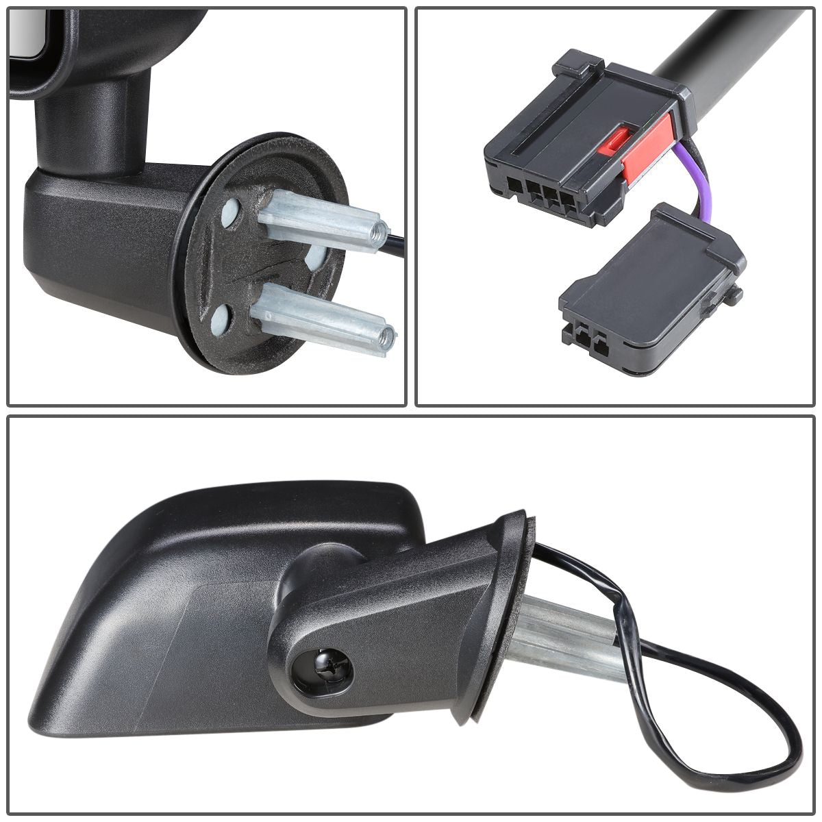 RETROVISOR MIRROR - OEM - 15-17 JEEP WRANGLER / 2018 JEEP WRANGLER JK - POWERED - HEATED - TEXTURED - BLACK - RIGHT