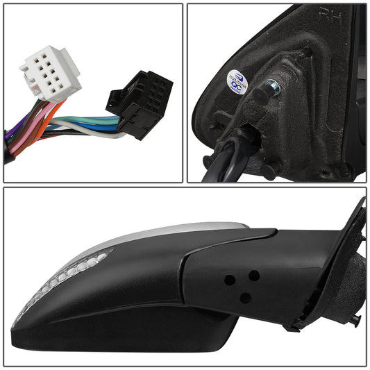 RETROVISOR MIRROR - OEM - 11-13 DODGE DURANGO - POWERED - HEATED - W/ SIGNAL - W/ BSD - FOLDING - CHROME COVER - RIGHT