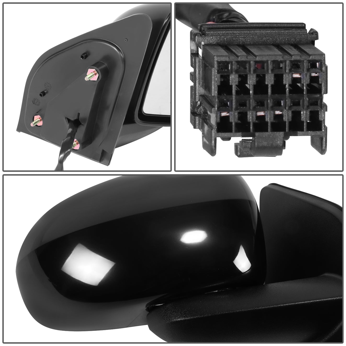 RETROVISOR MIRROR - OE STYLE - JEEP COMPASS 16-17 - WITH POWER WITH HEATED GLASS - PASSENGER SIDE - PAINT TO MATCH - BLACK