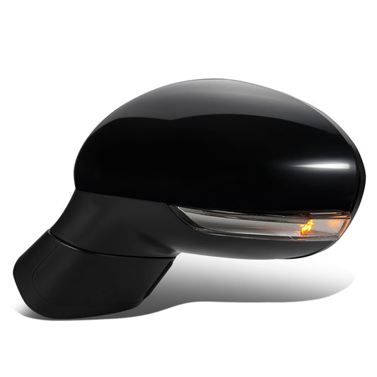 RETROVISOR MIRROR - OEM - 13-15 FIAT 500 - POWERED - HEATED - W/ SIGNAL - FOLDING - BLACK MATERIAL - LEFT