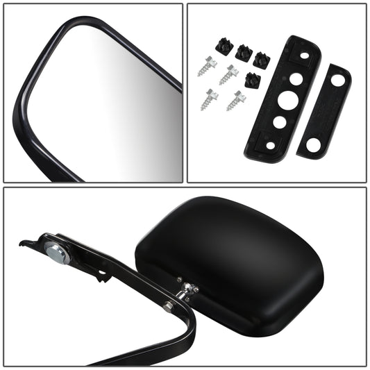 RETROVISOR MIRROR - OEM - 87-91 FORD F-150 - MANUAL - BLACK